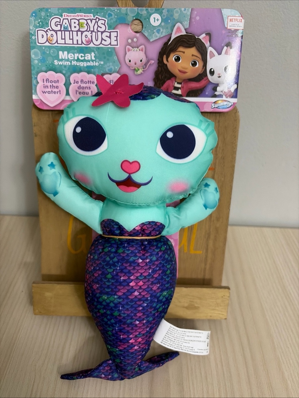 Gaby Dollhouse New! Mercat Swim Huggable Plush - Aqua and Purple